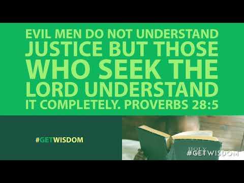 Proverbs | Get Wisdom Proverbs 28:5