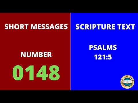 SHORT MESSAGE (0148) ON PSALMS 121:5