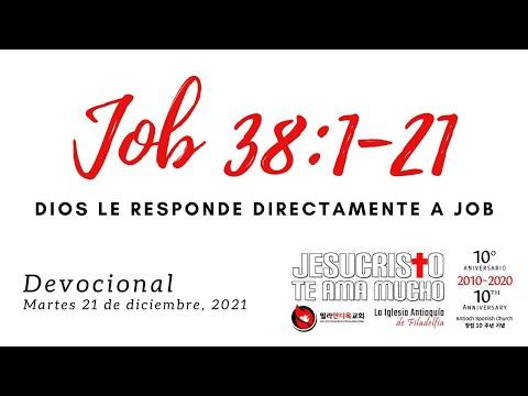 Devocional 12/21/2021 - Job 38:1-21 - Dios le responde directamente a Job
