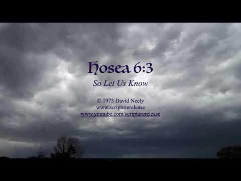 Hosea 6:3 So Let Us Know - David Neely