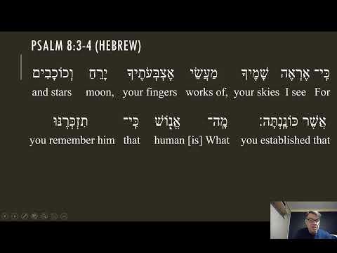 Psalm 8:3-4 (Hebrew)