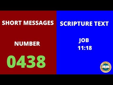 SHORT MESSAGE (0438) ON JOB 11:18