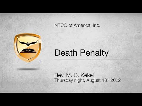 Death Penalty — Matthew 27:11-25 — Rev. M. C. Kekel