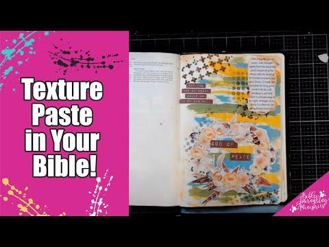 How to Use Acrylic Paint and Texture Paste in Your Bible With Justine .... Hebrews 13:20-21
