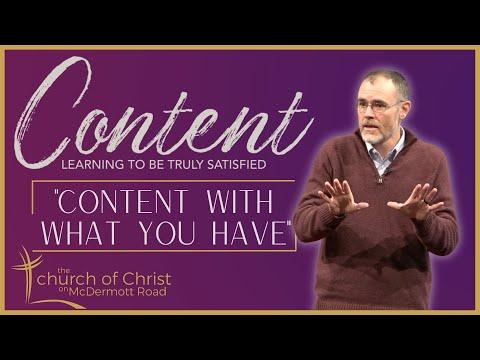 Content with What You Have (Sermon from Hebrews 13:5-6)