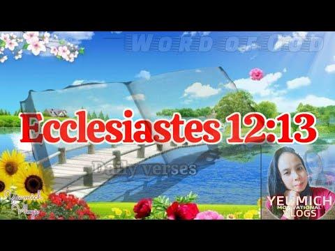 Ecclesiastes 12:13 || Daily Bible Verse || Word of God || April 20, 2021