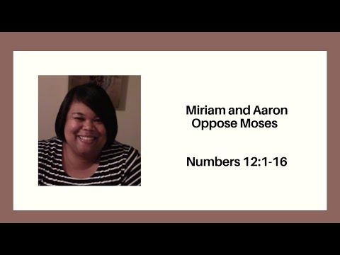 Miriam and Aaron Oppose Moses   Numbers 12:1-16