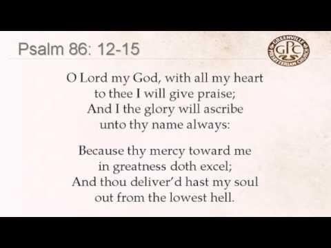 Psalm 86:12-15 Greenville Presbyterian Church 1650 Scottish Psalter Singing - 01-15-2017 PM