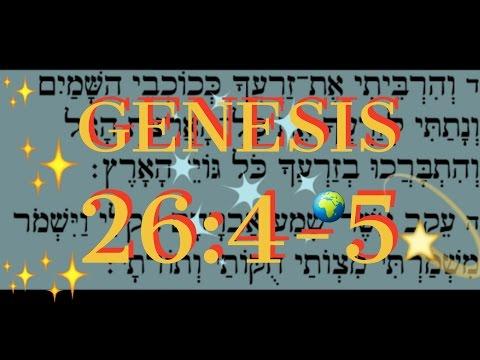 Genesis 26:4-5 ✡️ Have fun learning Hebrew with emojis! Torah Portion Toldot ❤️