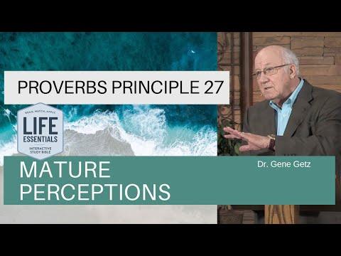 Proverbs Principle 27: Mature Perceptions