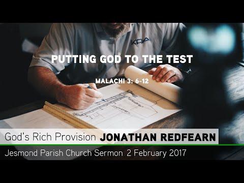 Malachi 3: 6-12 - Putting God to the Test - Sermon from JPC - Clayton TV