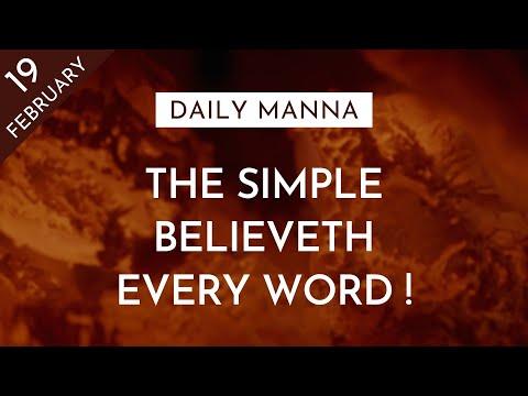 The Simple Believeth Every Word | Proverbs 14:15 | Daily Manna