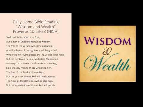 "Wisdom and Wealth" Proverbs 10:23-28