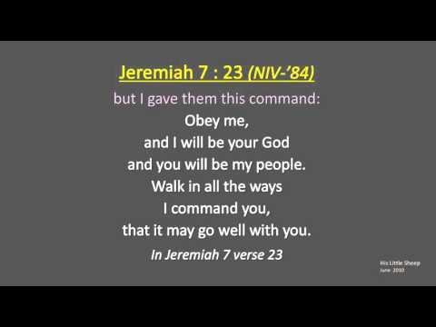 Jeremiah 7 : 23 - Obey me, and I will be your God - w accompaniment (Scripture Memory Song)
