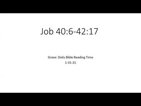 1-31-21 Job 40:6-42:17