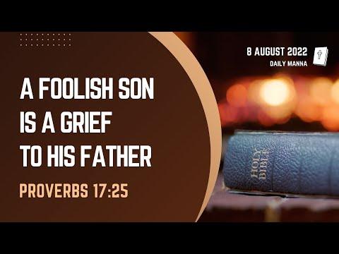 Proverbs 17:25 | A Foolish Son Is A Grief To His Father | Daily Manna