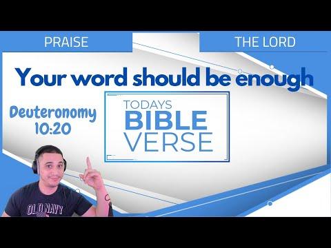 Your word should be enough by itself | Deuteronomy 10:20
