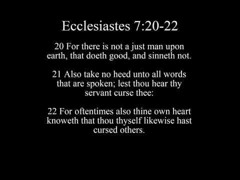 Ecclesiastes 7:20-22 Song (KJV Bible Memorization)