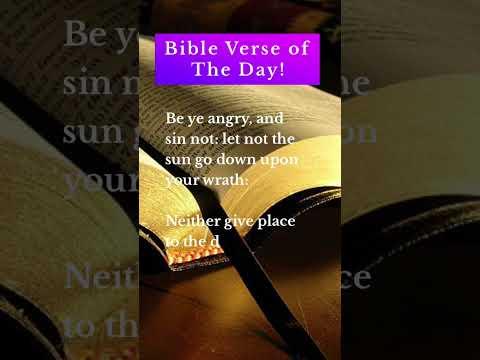 Bible Verse of The Day - Ephesians 4:26-27 #bibleverse #short ￼