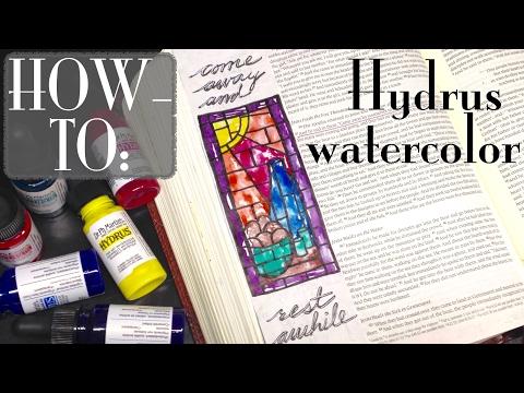 Bible Journaling HOW-TO: Dr Ph Martin's Hydrus Watercolors | Rest Awhile (Mark 6:31)