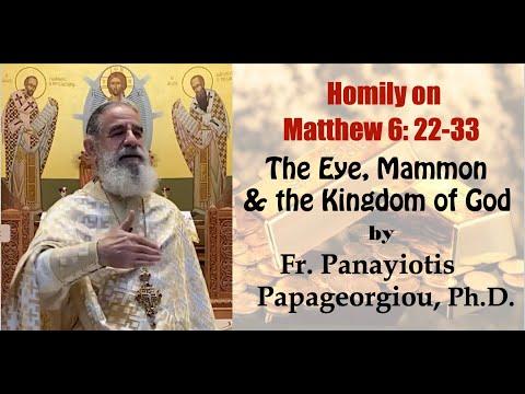 The Eye, Mammon & the Kingdom of God - Homily on Matthew 6:22-33  07/1/ 2021