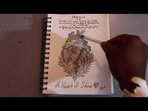 Inktober 2019, day 11. Sketch title "A Heart of Stone" (Hebrews 3:8) Colab w/ Rebecca MarieYah