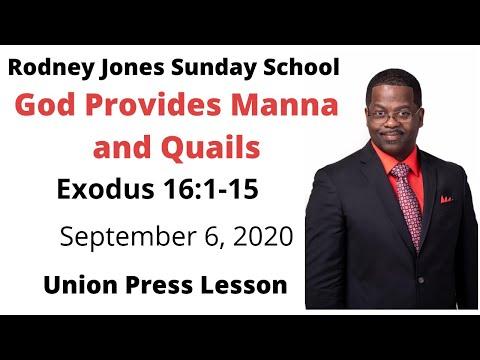 God Provides Manna and Quail, Exodus 16:2-15, September 6, 2020, Sunday school (Union Press)