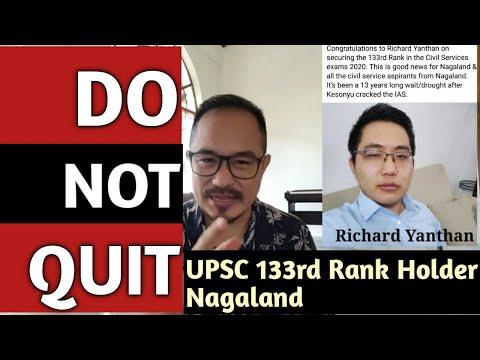 Richard Yanthan, Nagaland; UPSC 133rd Rank Holder | DO NOT QUIT | 2 Corinthians 4:8-11