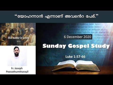 6 December 2020 | Luke 1:57-66 | The Birth of John the Baptist | Fr. Joseph Poovathumtharayil