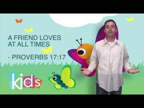 LCC Kids - April, Preschool memory verse - Proverbs 17:17