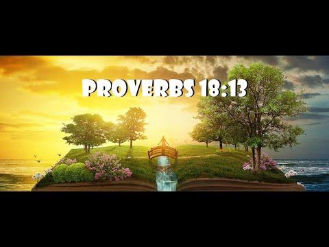 Bible Talk Proverbs 18:13