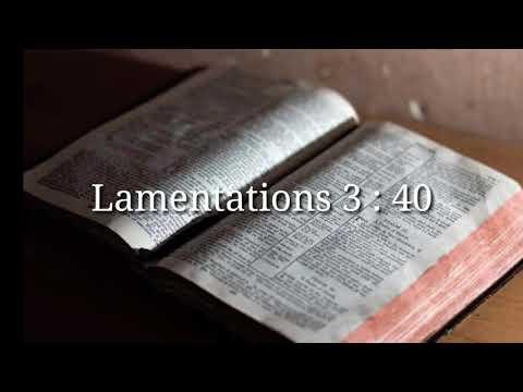 Inspirational Kuki short Bible Verse ~ LAMENTATIONS 3 : 40