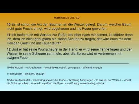 Theological German - Matt 3:1-17