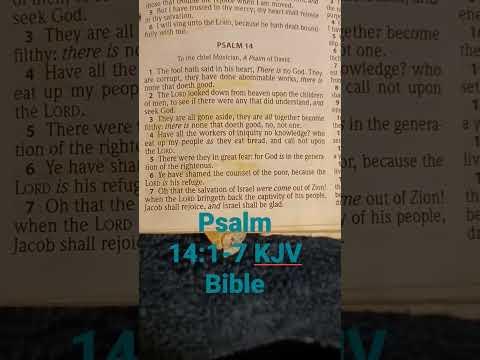 Psalm 14:1-7 KJV Bible #WordofGod #psalms #Bibleverses #gloriawalker
