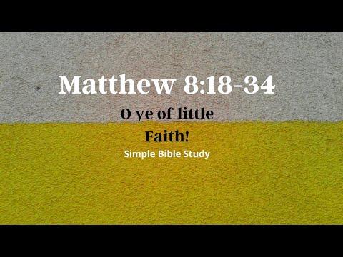 Matthew 8:18-34: O Ye of little faith! | Simple Bible Study