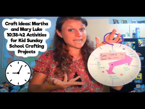 Craft Ideas: Martha and Mary Luke 10:38-42 Activities for Kid Sunday School Crafting Projects