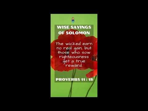 Proverbs 11:18 | Wise Sayings of Solomon