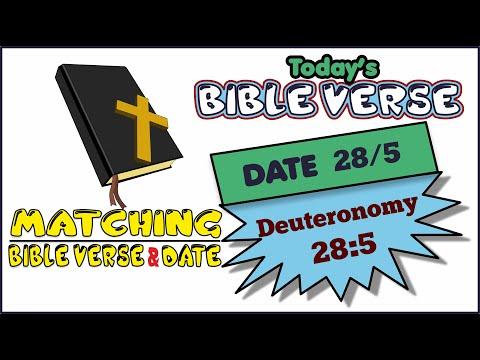Daily Bible verse | Matching Bible Verse- today's Date | 28/5 | Deuteronomy 28:5 | Bible Verse Today