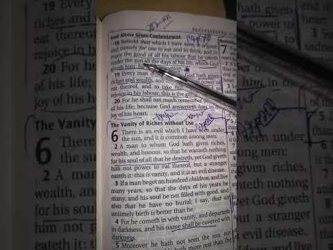 The Living Word of God. Scripture Reading Ecclesiastes 5:18-20 KJV