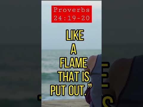 Proverbs 24:19-20