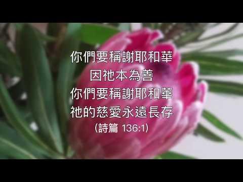 Hodu L'Adonai Ki Tov (Psalm 136:1) in 3 languages with piano. 你們要稱謝耶和華. Give Thanks to the LORD.