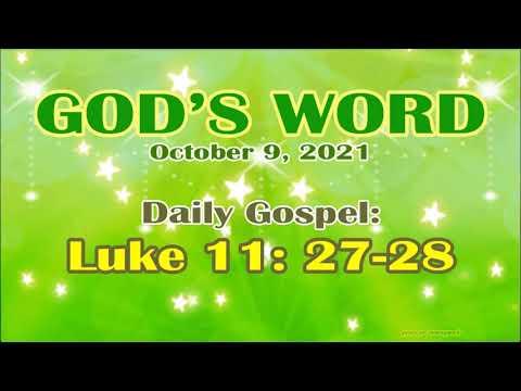 Daily Bible Verse October 9, 2021 Luke 11: 27-28 God's Word  Bible Reading