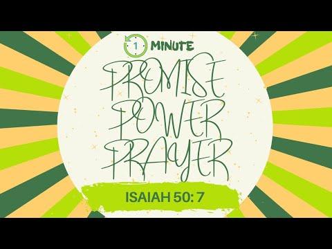 Promise Power Prayer:  Quick Prayers before bed Isaiah 50: 7
