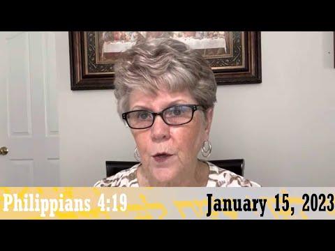 Daily Devotionals for January 15, 2023 - Philippians 4:19 by Bonnie Jones