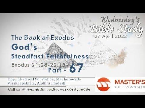 The Book of Exodus _ Exodus 21:28 - 22:15 _  Part 66 _ Wednesday Bible Study