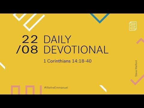 Daily Devotional with Steve Walford // 1 Corinthians 14:18-40
