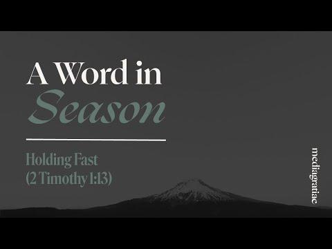 A Word in Season: Holding Fast (2 Timothy 1:13)