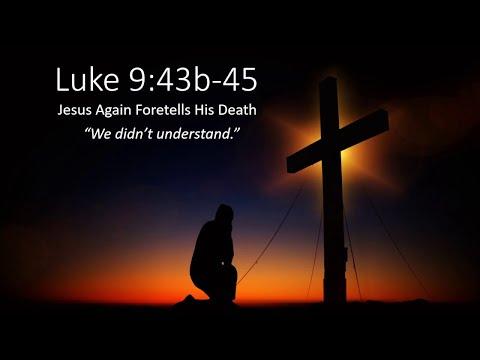 Today's Catholic Mass Readings - September 24, 2022 Luke 9:43-45 Jesus Again Foretells His Death
