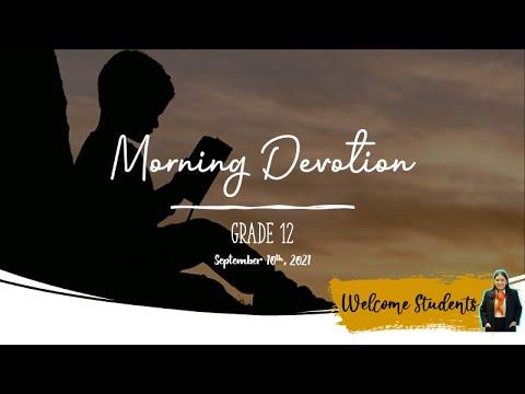 Morning Devotion Grade 12 - 10 September 2021 2 Kings 12:1-18