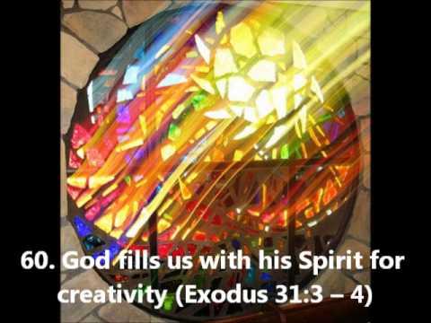 60. God fills us with his Spirit for creativity (Exodus 31:3-4)
